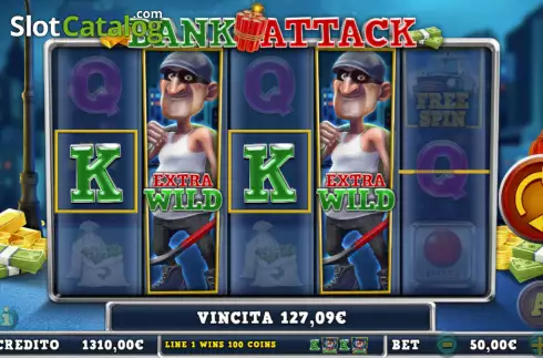 Win screen. Bank Attack slot