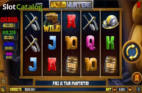 Reels screen. Gold Hunters slot