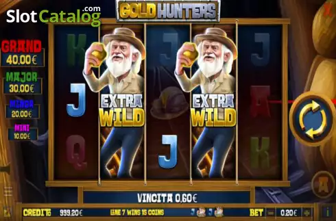 Win screen. Gold Hunters slot