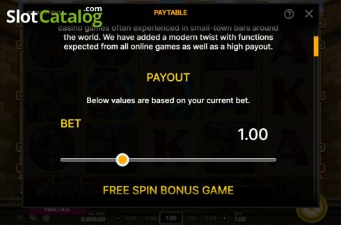 Paytable 2. Knights Fight slot