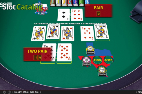 Game Screen 2. Texas Hold'em Plus (Shuffle Master) slot