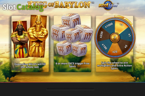 Start Screen. King of Babylon slot