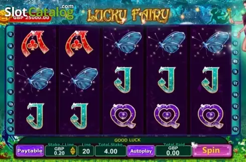 Skärm 1. Lucky Fairy slot