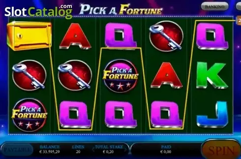 Ecranul 1. Pick A Fortune slot
