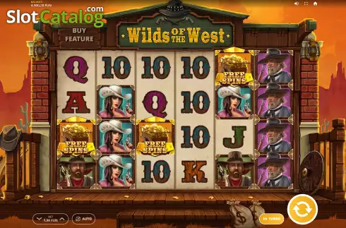 Free Spins Win Screen. Wilds of the West slot