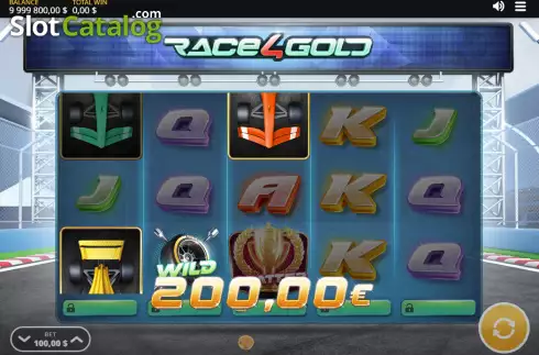 Win screen. Race4Gold slot