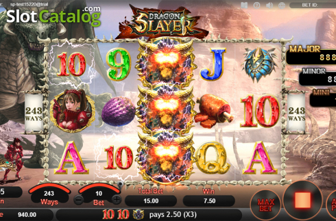 Bildschirm3. Dragon Slayer (SimplePlay) slot