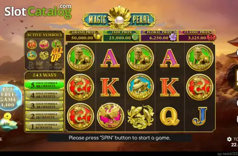 Ecran2. Magic Pearl slot