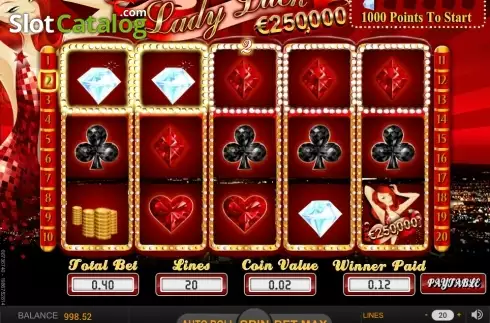 画面3. Lady Luck (SkillOnNet) カジノスロット