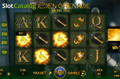 Bildschirm3. The Last Drop Golden Grenade slot