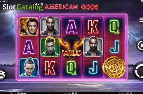 Reels Screen. American Gods slot