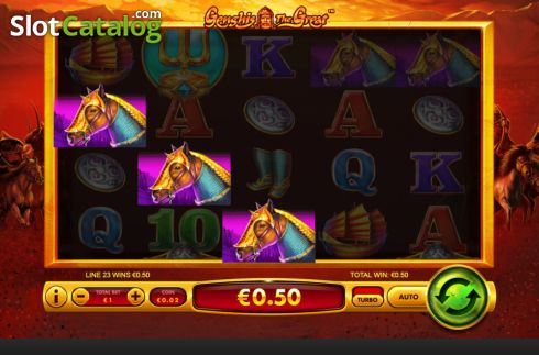 Win screen. Genghis The Great slot