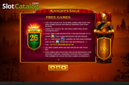 Features 2. Knight's Saga slot