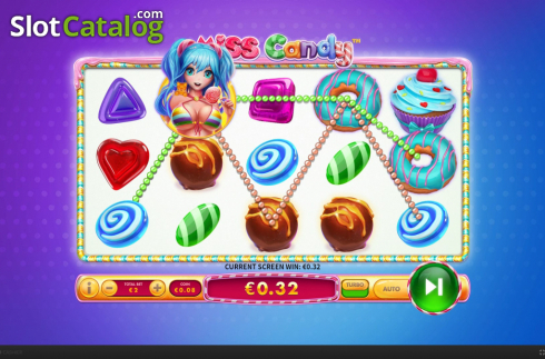 Win Screen. Miss Candy slot