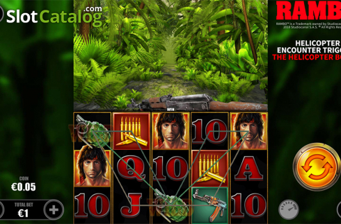 Game workflow . Rambo (Skywind Group) slot