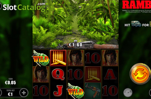 Game workflow 2. Rambo (Skywind Group) slot