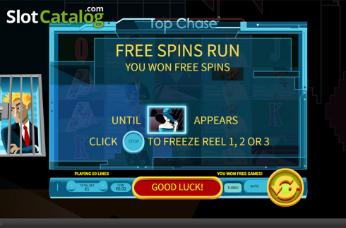 Free spins screen. Top Chase slot