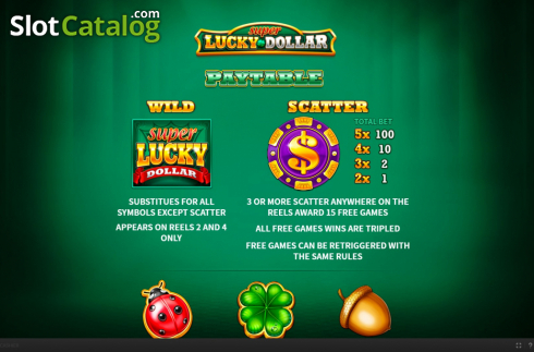Features. Super Lucky Dollar slot