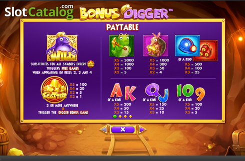 Pantalla8. Bonus Digger Tragamonedas 