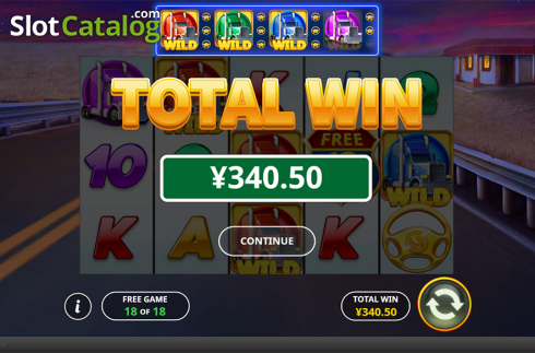 Total win. Highway Gold slot