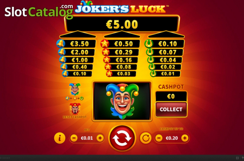 Ecran2. Jokers Luck slot
