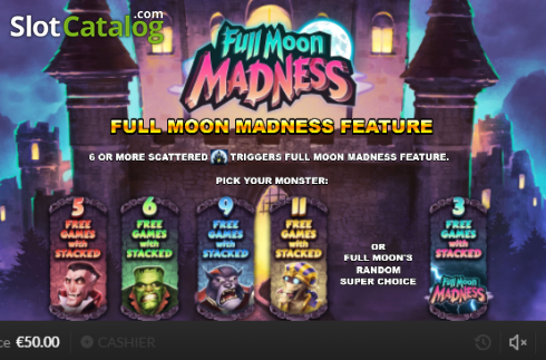 Paytable 1. Full Moon Madness slot