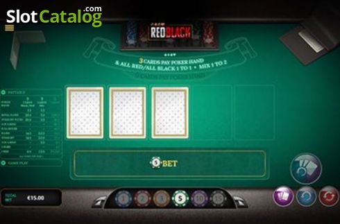 Game Screen. Red Black Poker slot