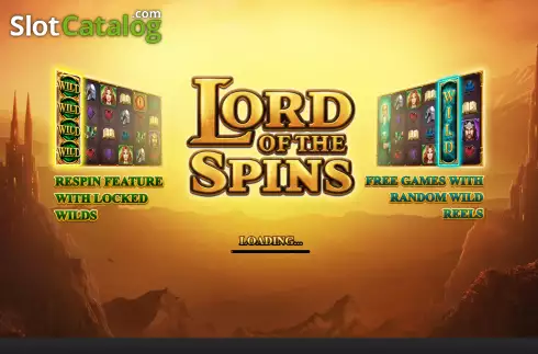 Intro screen. Lord of the Spins slot