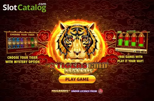 Skärmdump2. 8 Tigers Gold Megaways slot