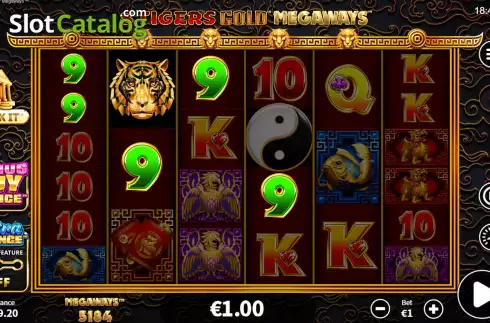 Skärmdump4. 8 Tigers Gold Megaways slot