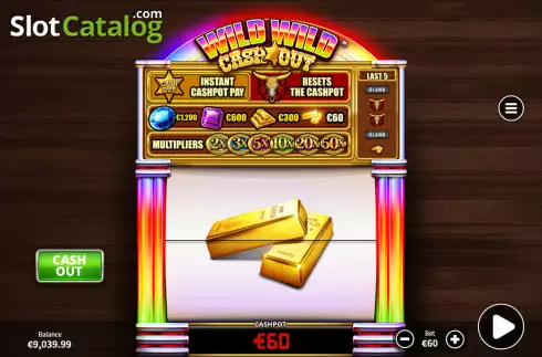 Win screen. Wild Wild Cash Out slot