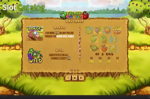 Bildschirm5. Freaky Fruits slot