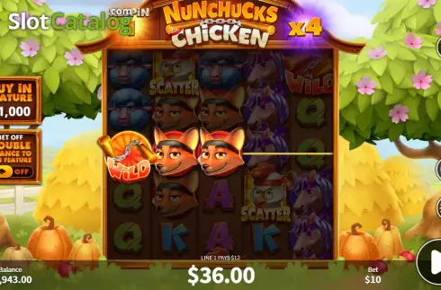 Win Screen 2. Nunchucks Chicken slot
