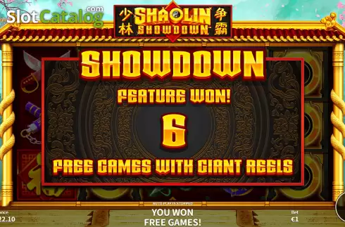 Free Spins 1. Shaolin Showdown slot