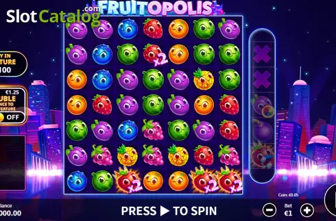 Game Screen. Fruitopolis slot