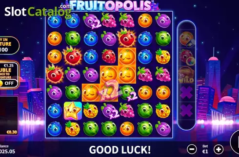 Win Screen. Fruitopolis slot