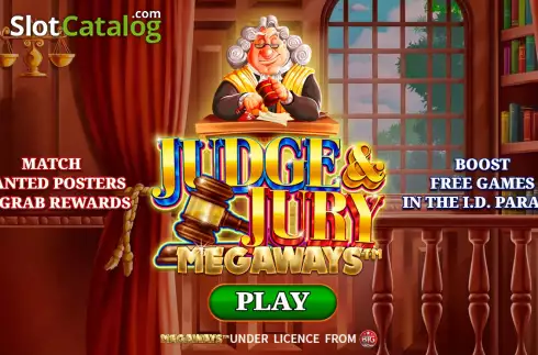 Start Screen. Judge and Jury Megaways slot