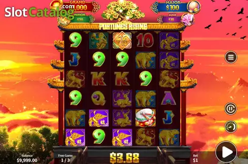 Free Spins Gameplay Screen. Bao Tree Fortunes Rising slot