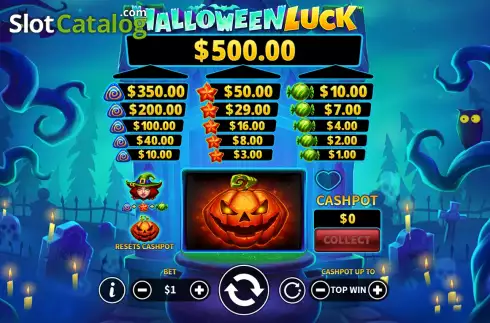 Gameplay Screen 5. Halloween Luck slot