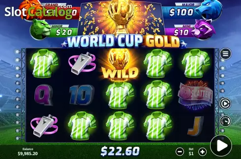 Win Screen 3. World Cup Gold slot