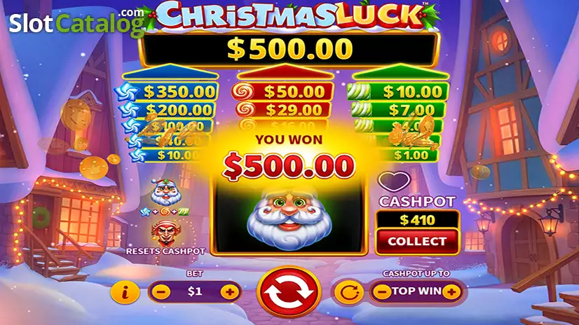 Christmas Luck Win Screen