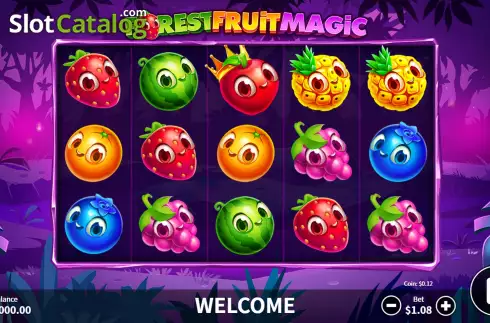 Game Screen. Forest Fruit Magic slot
