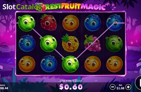 Win Screen. Forest Fruit Magic slot