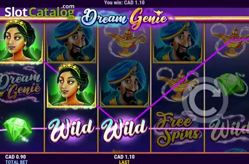 Win screen. Dream Genie (Skywind Group) slot