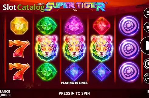 Game Screen. Super Tiger slot