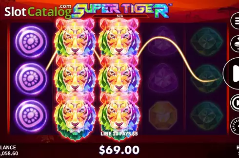 Win Screen 5. Super Tiger slot