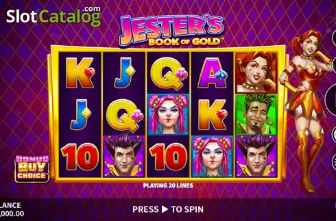 Reels screen. Jester's Book of Gold slot