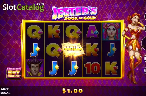 Win screen 2. Jester's Book of Gold slot