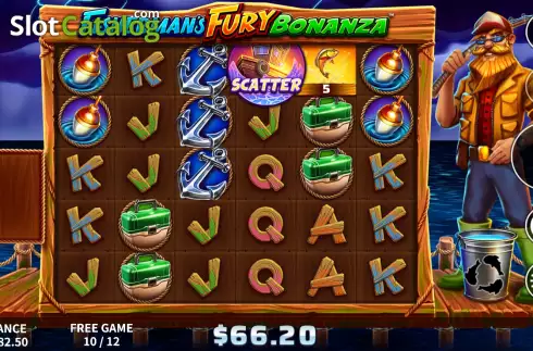 Free Spins screen 3. Fisherman's Fury Bonanza slot