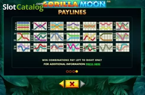 Paytable 4. Gorilla Moon slot